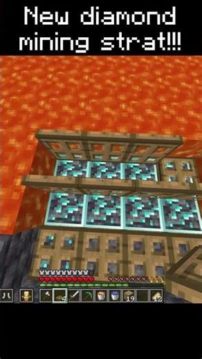 NEW MINING TRICK FOR DIAMONDS!!! #minecraft #shorts