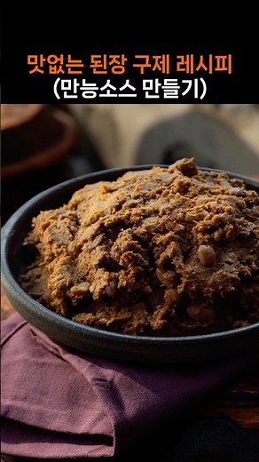 맛없는 된장 구제 레시피(만능소스 만들기) #건강 #건강정보 #shorts #된장 #된장소스 #만능소스 #양념장 #비법소스