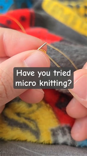 Trying micro knitting! #knittingvlog #knitting #knit #crochetvlog #microknitting