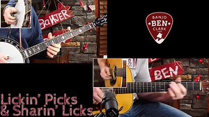 Full Lesson: https://banjobenclark.com/lessons/sharing-licks-banjo-advanced It's time to take the banjo blinders off and see what else is out there! Here are 5 HOT geetar licks that work well for banjo, but more than that, they allow us to see our fretboard in a new light! Gold Pick members have access to hundreds of lessons like this one! | Banjo Ben