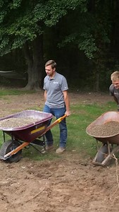 Make hauling efficient with the Wheelbarrow Kit 🛞👌 #pavetool #hardscape #wheelbarrow #hauling | Pave Tool Innovators, LLC