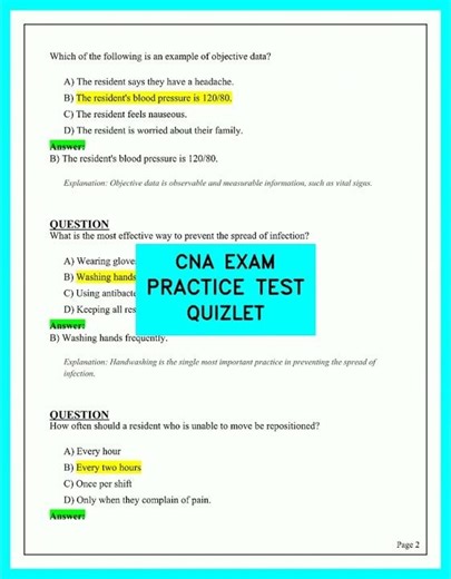 CNA Exam Practice Test Quizlet: Master These 50 Hard Questions to Pass Fast!