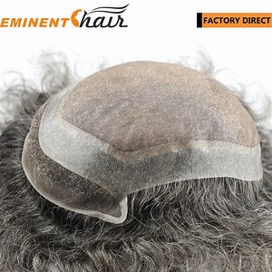 [Hot Item] Wavy Lace Front Human Hair Men's Toupee Custom Hair Replacement