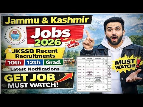 J&K 3000+ Jobs Vacancies | All JKSSB Notifications 2026 | J&K 10th 12th Pass Govt Jobs 2026 #jkjobs