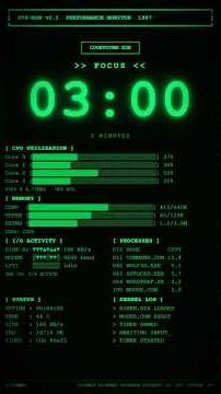 3 Min Silent Retro PC Timer 🖥️ DOS Performance Monitor (No Sound) #Shorts