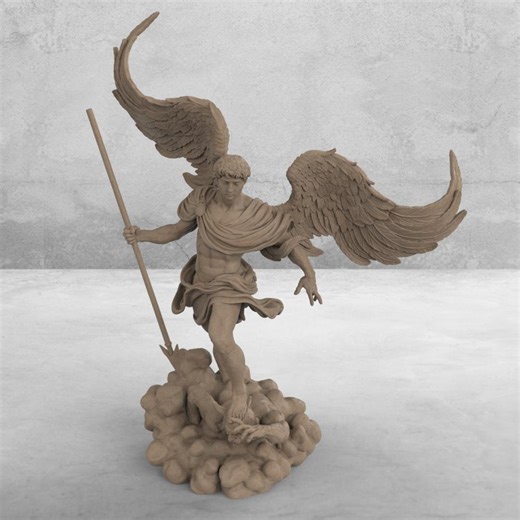 Saint Michael the Archangel Statue – Timeless Religious Figurine in Various Sizes & Finishes - Etsy