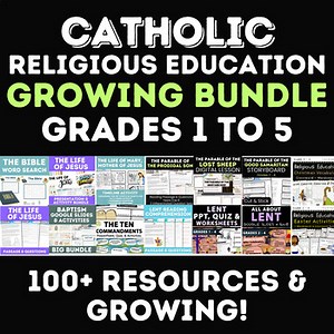 Religious Education Growing Bundle | Grades 1–5 | Christian Curriculum