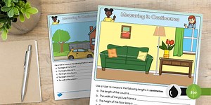 Practice Measuring in Centimetres Activity