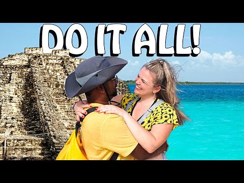 COSTA MAYA'S BEST CRUISE EXCURSION - Chacchoben Mayan Ruins & 7 Colors Lagoon in Bacalar
