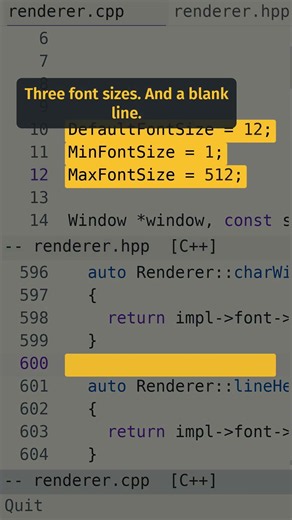 My 4 lines in a 42,000-line text editor #Shorts