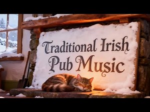 Cozy Irish Pub Music by the Fire 🔥🐈 30 Minutes of Traditional Folk Songs