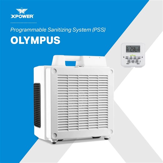 XPOWER PSS1 HEPA Air Scrubber – 600 CFM, 4-Stage Filtration, Digital Timer - Tundra Globe