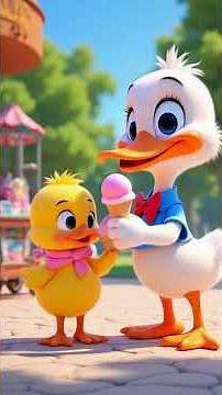 Daisy Duck & the 6 Ducklings | Fun Park Walk, Ice Cream & Cotton Candy 🍦🍭 | Kids Story