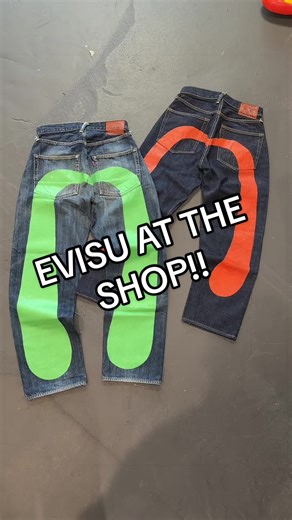 NEW EVISU IN MULTIPLE COLORWAYS & SIZES AVAILABLE IN STORE & ONLINE Address: 500 Amsterdam Ave NE Suite L5 Atlanta,Ga #fyp #goodtimesatl #evisu
