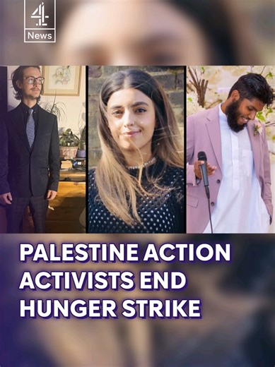 Three Palestine Action activists have ended their hunger strike in prison claiming the Government has met one of their key demands. The campaign group Prisoners for Palestine said that Kamran Ahmed, Heeba Muraisi and Lewie Chiara-mello began “re-feeding” on Wednesday. Heeba Muraisi had been on hunger strike for 73 days. They are awaiting trial for alleged break-ins and criminal damage on behalf of Palestine Action before the group was banned under terrorism legislation. Prisoners for Palestine c
