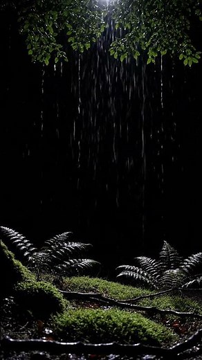 Rain in forest at night for sleep Cozy Rain Ambience (Night) | Rain Sounds for Sleeping
