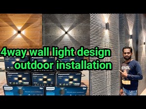 26K views · 490 reactions | 4 way led wall light outdoor installation || home 4 wall lighting design ideas || #kamleshelectricaln #eletirc #reel #FacebookPage #home #electricalwork | Kamlesh electrician | Facebook