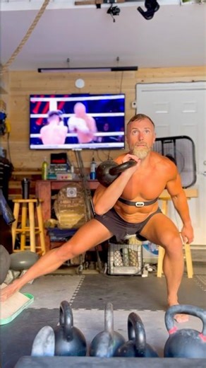 Lateral Push Off #fitnessover40 #legworkout #plyometrics #kettlebell #kettlebellworkout #fitness