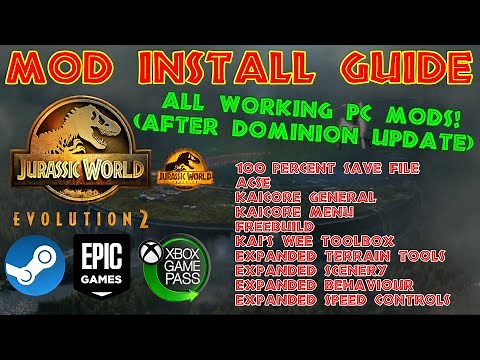 Latest Mod Install Guide - All Currently Working PC Mods! - Jurassic World Evolution 2