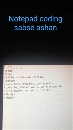 HTML Coding in Notepad 💻 | Beginner Tutorial