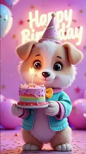 Happy Birthday to You 🐶🎂 | Dancing Puppy Birthday Wish 🎉 | AI Animal Wishes
