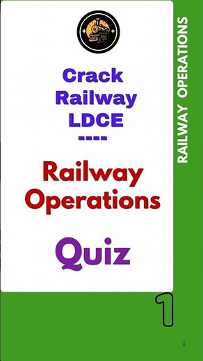 Railway Operations - 01 LDCE AOM Exam Railway Accidents, Accident Inquiry