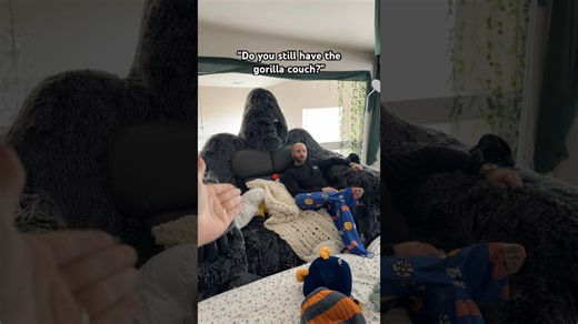 Awesome giant gorilla couch will remain our favorite seat