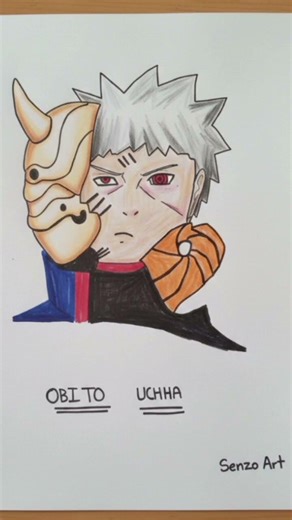 Obito Uchiha drawing 🥵🥵 #darkart #artofpain #artfrompain #obito #obitouchiha #obitoedit #drawing