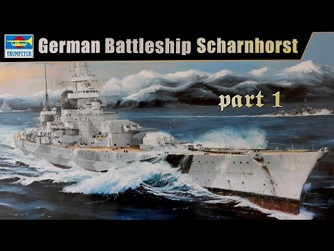 Trumpeter 1/200 German Battleship Scharnhorst - part 1