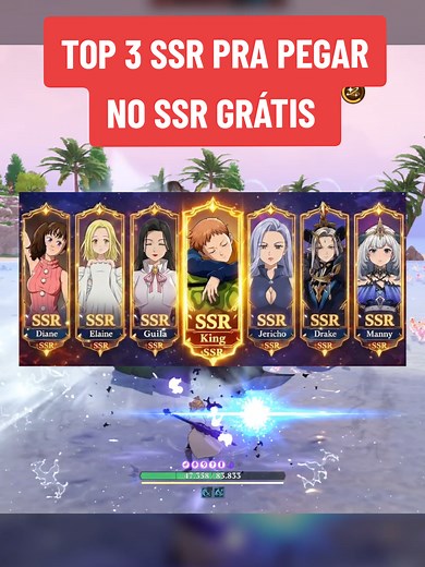 Melhores SSRs do Seletor Nanatsu no Taizai