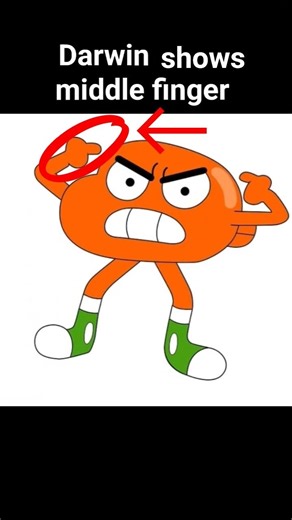 Darwin shows middle finger #memes