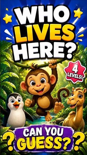 WHO LIVES HERE 🌊🏜️❄️🌴 | Fun Animal Habitat Quiz for Kids!