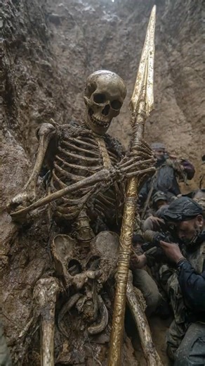 Ancient Golden Spear Found Clutching Skeleton in Forbidden Tibetan Cave
