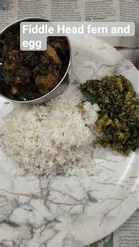 Fiddle Head fern and egg (dhekiya hak aru koni vajii)#shorts
