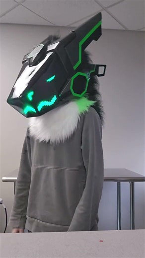 New primagen for sale soon! #furry #fursuit #helmet #fursuitmaker #protogen #primagen