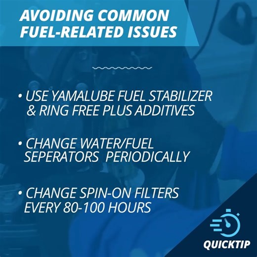 20K views · 50 reactions | ⏱️ QUICKTIP: How to avoid common fuel-related issues. See the full video by Captain George Mitchell at https://bit.ly/3OIeod6 | Yamaha Outboards | Facebook