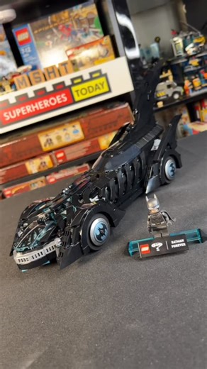 MiniSuperHeroesToday on Instagram: "#gifted LEGO Batman Forever Batmobile Set 76304 Review This mid-sized Batmobile drops August 1st for $100, and honestly, building it and seeing it in person changed my mind on the set entirely! Thanks to The LEGO Group for sending this my way to review! #lego #legobatman #batman #batmanforever #legoreview #legocollector #batmobile"