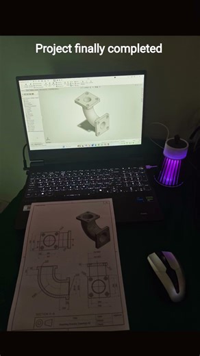 90° Flanged Elbow Design in SolidWorks | 2D to 3D #3dmodeling #solidcad #engineering #mechanicalcad