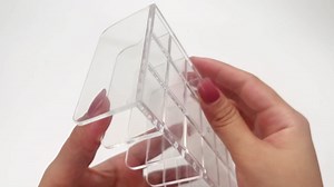 CD Holder Stand Shelf Organizer, Holds Up To 14 Standard CD DVD, Clear Acrylic Vinyl Rack, Stackable Box/Tray/Cases for Record Media Movie Display Organization & Storage Solution, Countertop, Cabinet