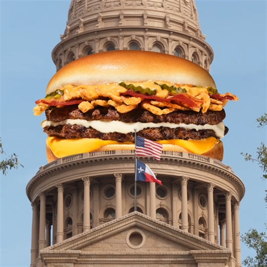 It’s the Texiest Texas thing to ever travel around Texas! With crispy onion strings, chipotle aioli, bacon, Monterrey jack and American cheese, and pickles, the y'all new Bacon Wrangler Double is packed with flavor. It's available for a limited time only, starting tomorrow! | Whataburger