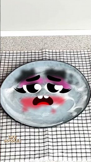 Life Doodles | Plate in soap 😂 #lifedoodles #shorts #animation #cartoon