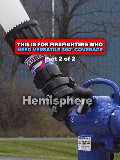 🚨Industrial firefighters!🚨 Have you ever been in a situation where you need coverage from all angles, and the ability to move quickly with lots of water? 🌊The Hemisphere provides 360° coverage with a flow rate up to 500 GPM (2000 LPM). Plus, with the quick-attach mounting system, you can stay hooked up to your water supply and move the monitor at the same time! ✅How's that for versatility on the fire ground?