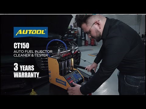 AUTOOL CT150 Ultrasonic Fuel Injector Tester Cleaner Machine Spark Plug Car Motorcycle 4 Cylinders