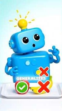AI for Kids: Memorize vs Generalize with Fruit Stickers (#Shorts)