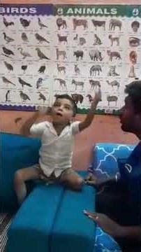 #learning time with his daddy sign language #funny 🦁🐅🐒🦏🐘🐰🐇