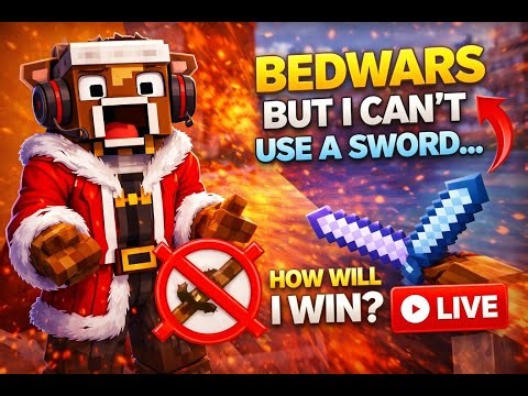 Trying to win a game of bedwars without using a weapon | Bedwars LIVE