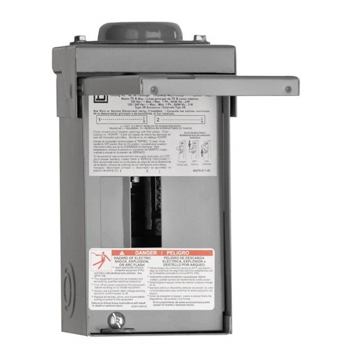 Check The Home Depot's Q&A Before Buying: Square D Homeline 70 Amp 2-Space 4-Circuit Outdoor Main Lug Load Center(HOM24L70RBCP)