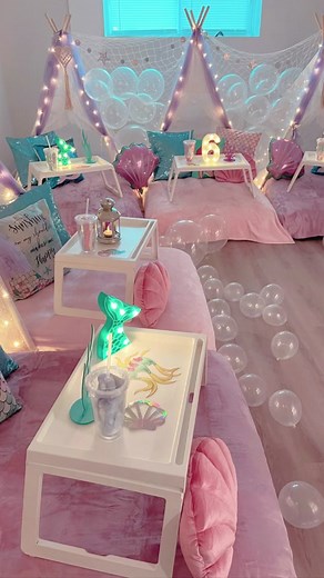 Mermaid Teepee Sleepover Party Rentals in Chicago