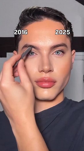 2016 vs 2025 brows 🤯 which side do you prefer?!👀 products used : @nyxcosmetics_uk The brow glue @benefitcosmeticsuk Mighty fine brow pen @rimmellondon Multi-tasker concealer @wonderskin longwear eyeliner @makeuprevolution makeup brushes #makeup #hack #makeuphacks #makeupinspo #makeuptutorial | Natan