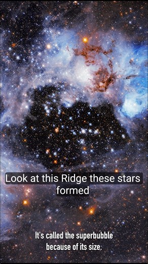 Hubble Inside the N44 Superbubble | Giant Cosmic Bubble in space 🌌🔭#nasa#n44#nebula #shorts